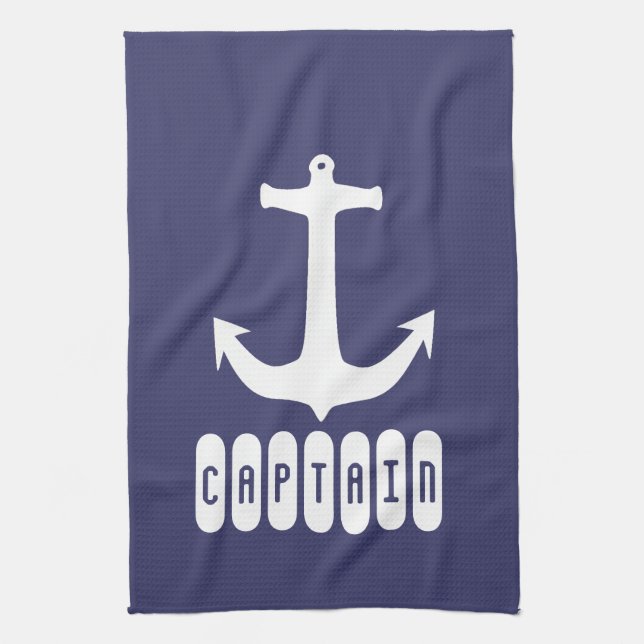 Linge De Cuisine Capitaine Ancre Sea Ocean Sailing (Vertical)