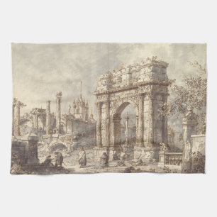 Linge De Cuisine Caprice avec un arc de triomphe romain