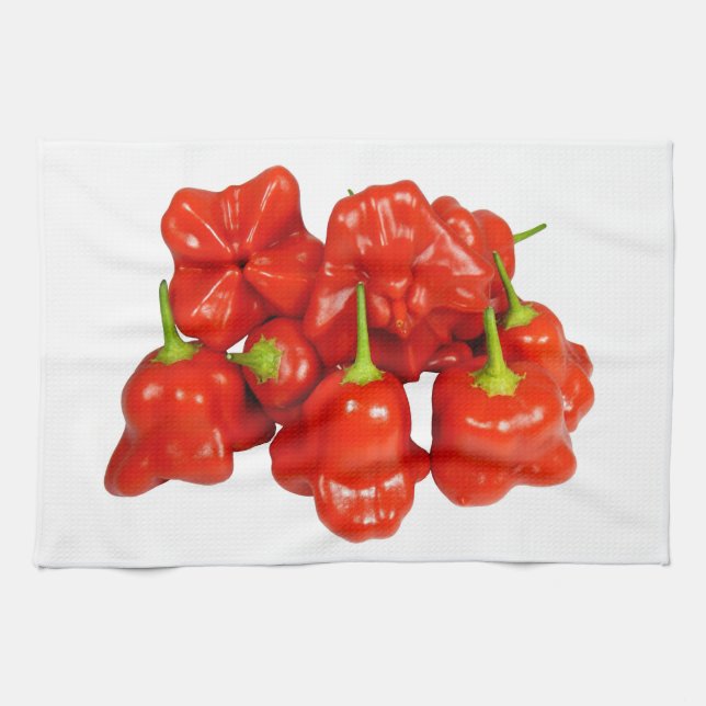 Linge De Cuisine Capsicum Chinense Chili Tite de thé (Horizontal)