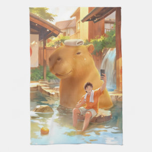Linge De Cuisine Capybara géante - Illustration de source chaude