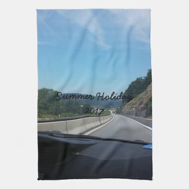 Linge De Cuisine Car Holiday Mountains (Vertical)