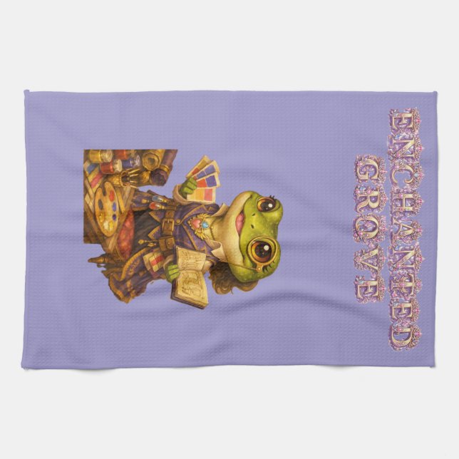 Linge De Cuisine Caractère de grenouille créatrice de royaume (Horizontal)