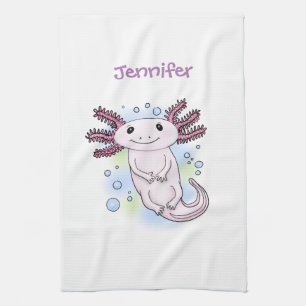 Linge De Cuisine Caricature axolotl rose adorable