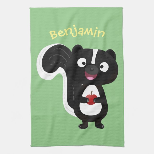 Linge De Cuisine Caricature de skunk jote happy (Vertical)