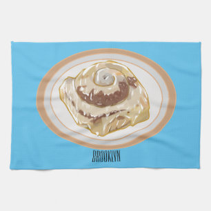 Linge De Cuisine Caricature en rouleau de cannelle