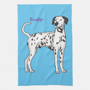 Linge De Cuisine Caricature pour chien dalmate