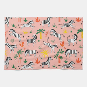 Linge De Cuisine Caricature Zebras Funny Motif sans couture