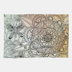 Linge De Cuisine Carnet Boho Mandala Bohemian