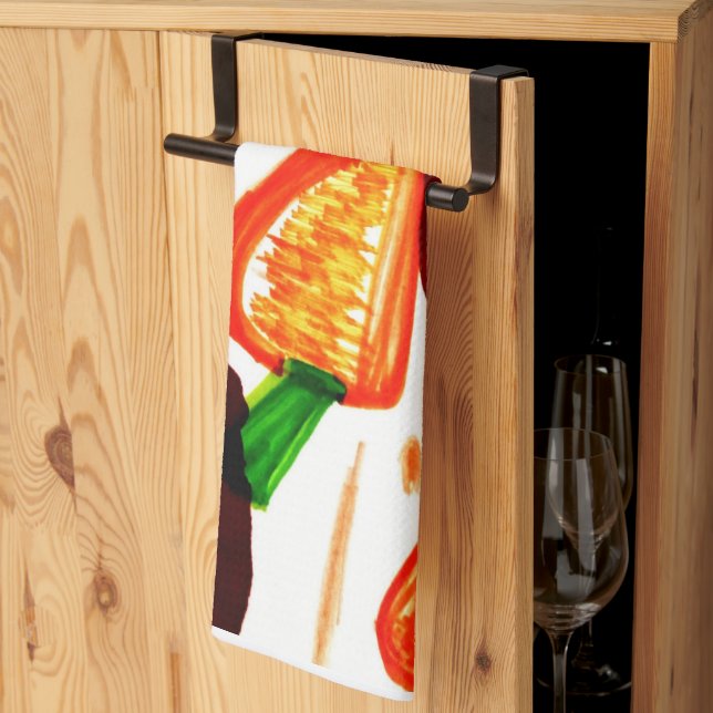 Linge De Cuisine Carotte à la main (Pliage en tiers)