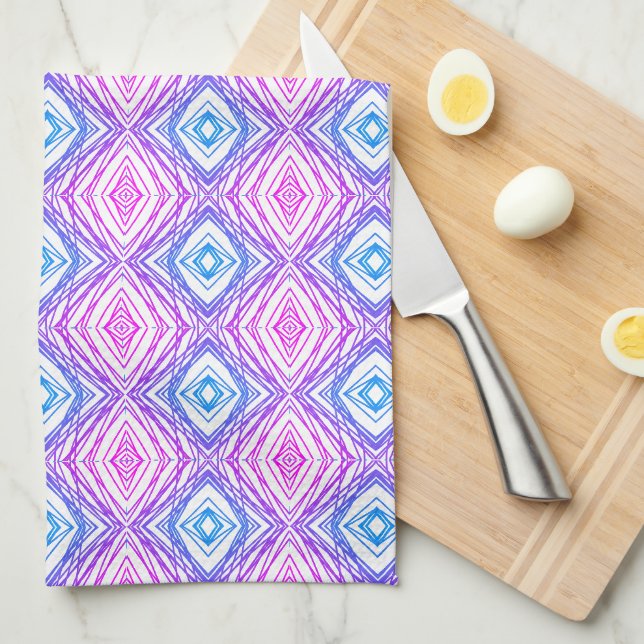 Linge De Cuisine Carré et diamant géométriques (Quart Plié)
