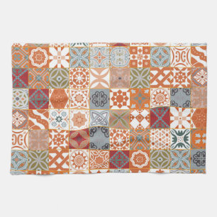 Linge De Cuisine Carreau marocain orange