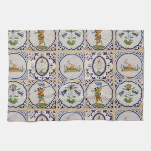 Linge De Cuisine Carreaux de Delft hollandais vintage Art de la pot