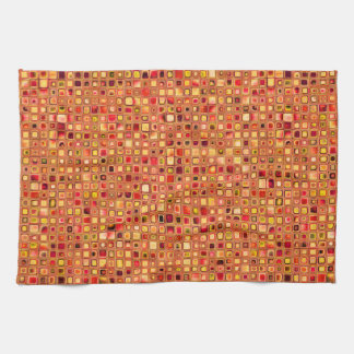 Linge De Cuisine Carreaux de mosaïque texturés 'Terre cuite' Orange