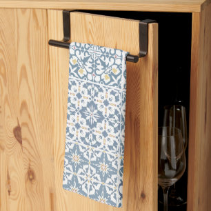 Linge De Cuisine Carreaux Méditerranéens, Marocains, Majolique, Azu