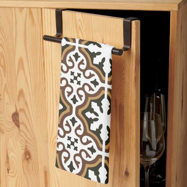 Linge De Cuisine Carreaux portugais 3 (Pliage en tiers)