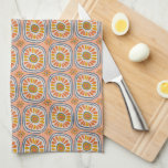 Linge De Cuisine Carreaux ronds rétro Mexique Motif marguerite<br><div class="desc">Décorez votre cuisine avec cette serviette de motif en carreaux ronds dessinés à la main. Fait un grand ménage ou un cadeau mariage! Vous pouvez le customiser et ajouter du texte. Consultez ma boutique pour trouver beaucoup plus de couleurs et de motifs plus des articles correspondants pour votre maison!</div>
