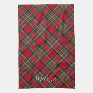Linge De Cuisine Carreaux Rouges et Verts Tartan Classique Rustique