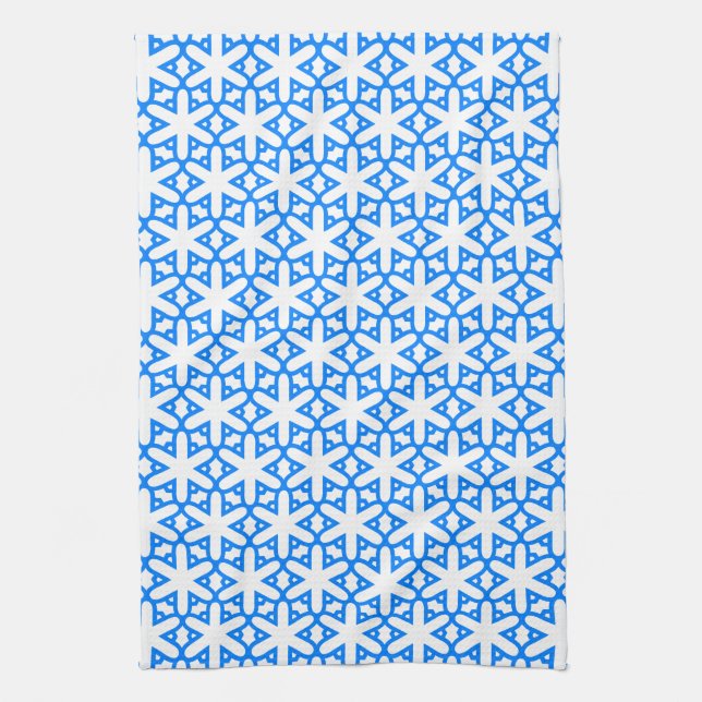 Linge De Cuisine Carrelage bleu bleu azur (Vertical)