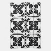 Carrelage portugais noir et blanc Conception d'une