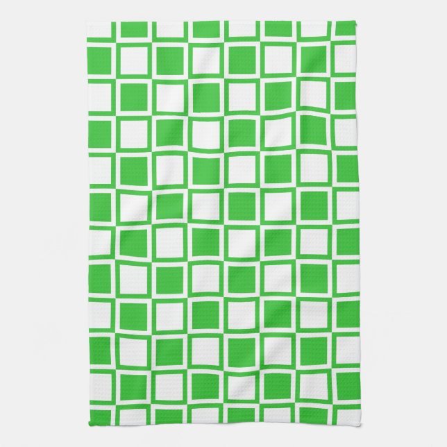 Linge De Cuisine Carrés Green Bold Mod (Vertical)