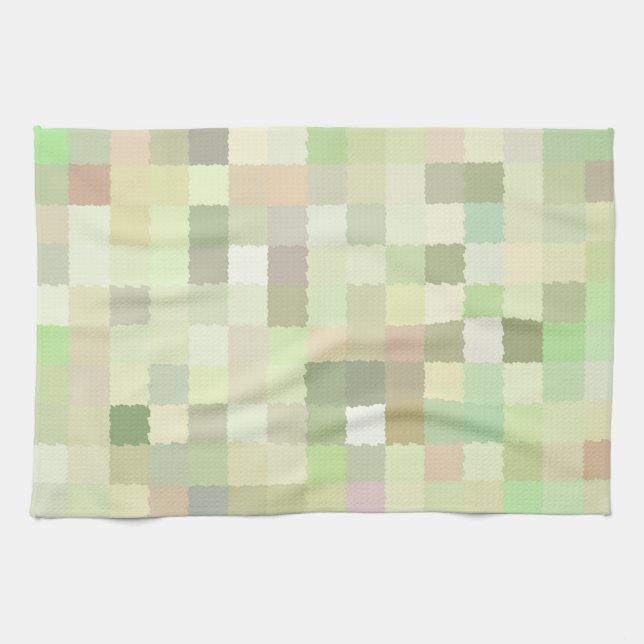 Linge De Cuisine Carrés pastel (Horizontal)