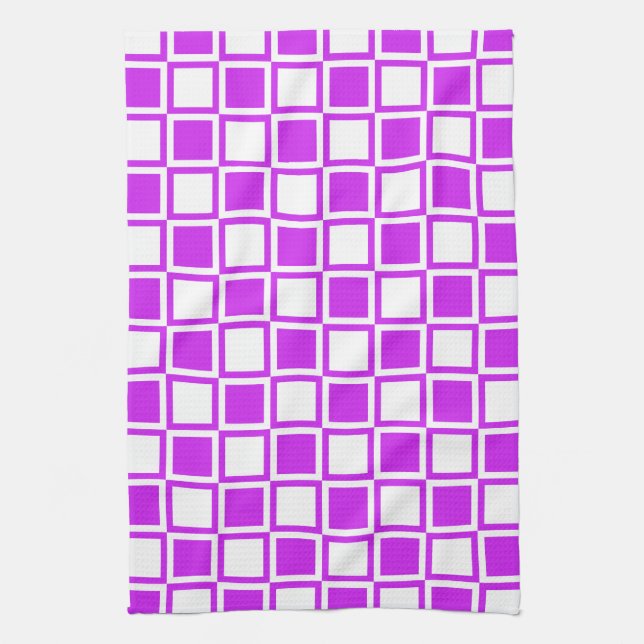 Linge De Cuisine Carrés Purple Bold Mod (Vertical)
