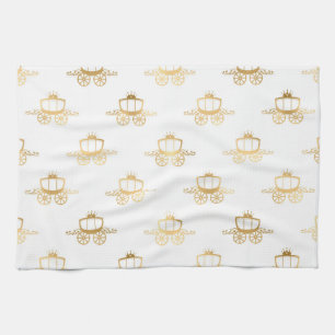 Linge De Cuisine Carrosses Dorés Cendrillon Princesse Royale Magie