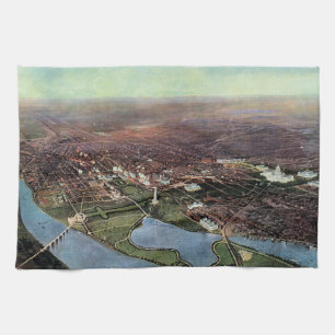 Linge De Cuisine Carte ancienne de Washington DC et de la rivière P