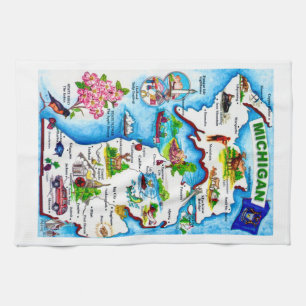 Linge De Cuisine Carte ancienne du Michigan