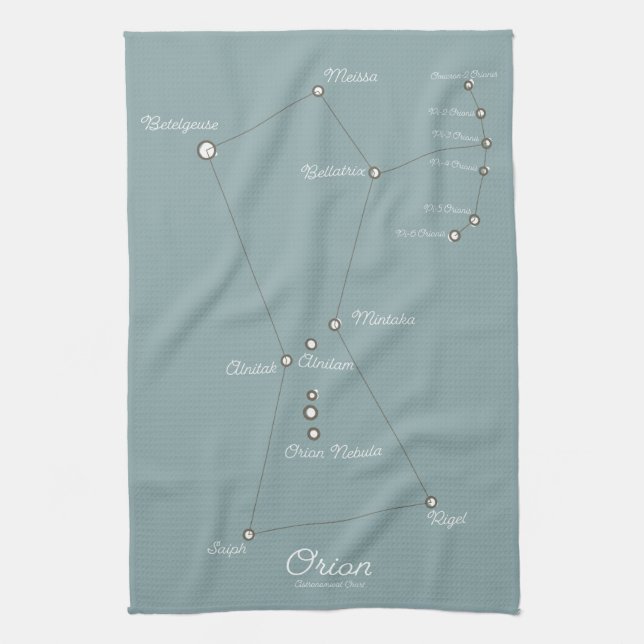 Linge De Cuisine Carte astronomique de la nébuleuse d'Orion (Vertical)