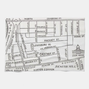 Linge De Cuisine Carte de Boston de Beacon Hill