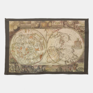 Linge De Cuisine Carte de la planisphère céleste vintage par Joseph