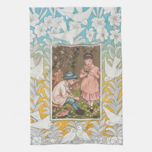 Linge De Cuisine Carte de la Saint-Valentin de l'ère victorienne, 1