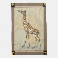 Carte de l'Afrique et une girafe