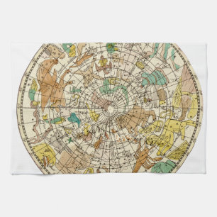 Linge De Cuisine Carte de l'étoile du ciel du Nord et des constella