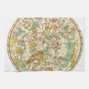 Linge De Cuisine Carte de l'étoile du ciel sud et de la configurati