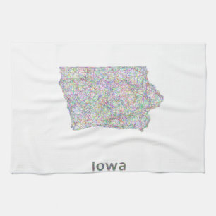 Linge De Cuisine Carte de l'Iowa