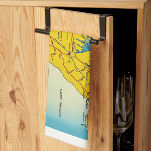 Linge De Cuisine Carte de Martha's Vineyard 