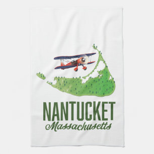 Linge De Cuisine Carte de Nantucket Massachusetts