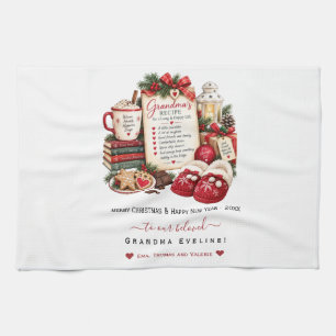Linge De Cuisine Carte de Noël et Nouvel An personnalisée pour gran