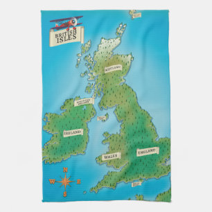 Linge De Cuisine Carte des îles britanniques