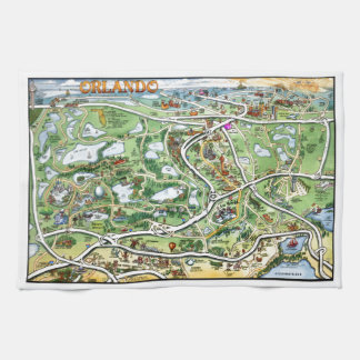 Linge De Cuisine Carte du dessin animé Orlando Florida