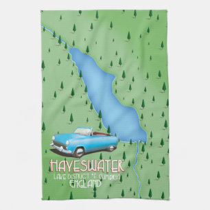Linge De Cuisine Carte du district de Hayeswater Lake
