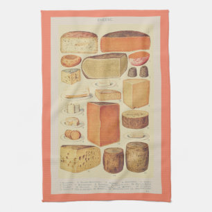 Linge De Cuisine Carte fromage vintage illustration menu fromage