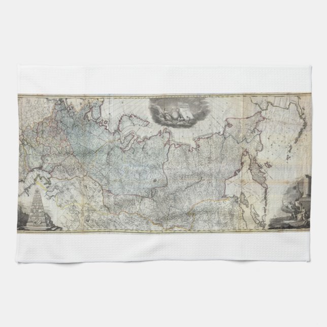 Linge De Cuisine Carte murale 1787 de l'empire russe (Horizontal)