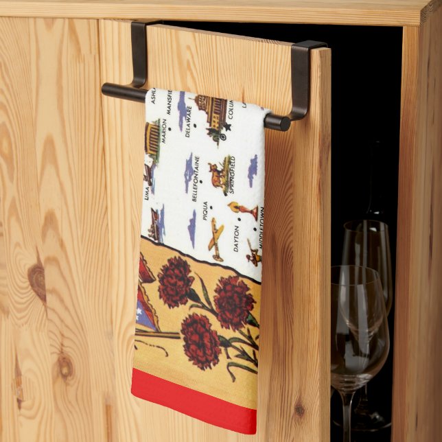 Linge De Cuisine Carte postale de l'État du Ohio Buckeye (Pliage en tiers)