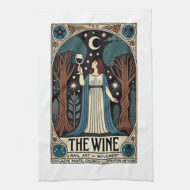 Linge De Cuisine Carte Tarot Vin (Vertical)