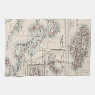 Linge De Cuisine Carte vintage de divers Caraïbes (1906)