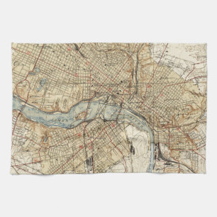 Linge De Cuisine Carte Vintage de Richmond Virginia (1934)