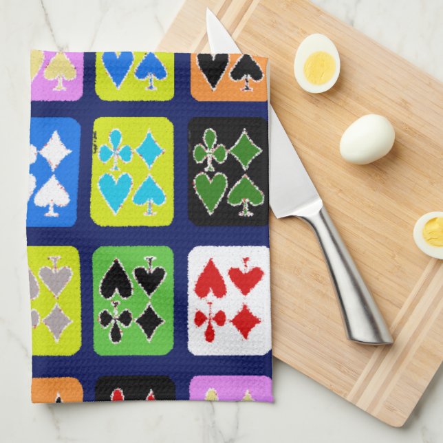 Linge De Cuisine Cartes de jeu funky Poker Solitaire Pique (Quart Plié)